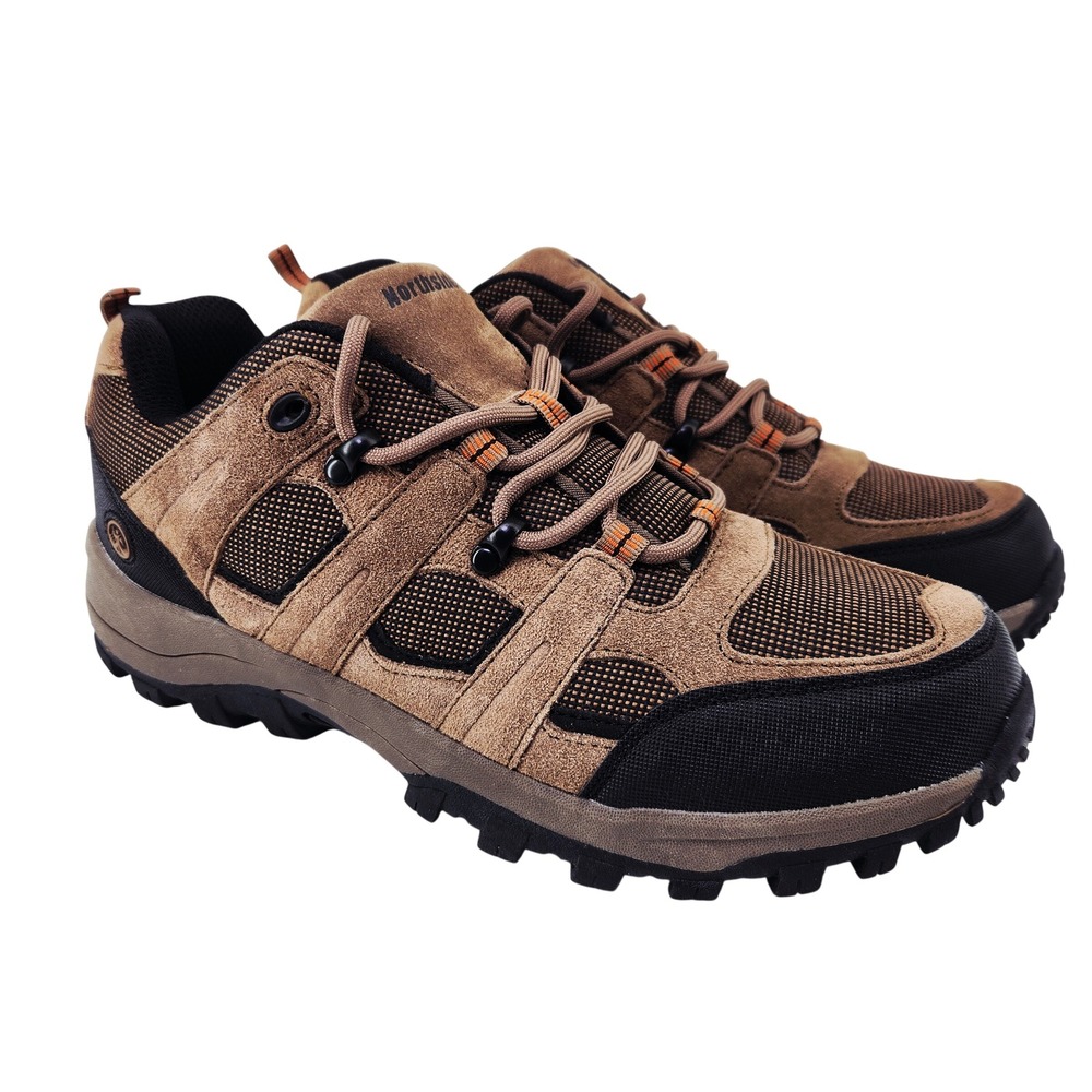 Northside Men 10 Hiking Shoes Brown Suede Mesh Low Top Trail Sneakers 314991M200